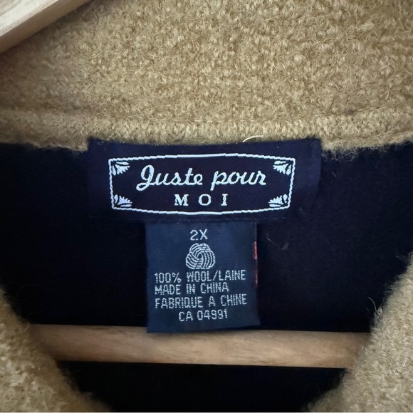 Juste Pour Moi Cottagecore Wool Cardigan with Embroidered Patches - Picture 7 of 10